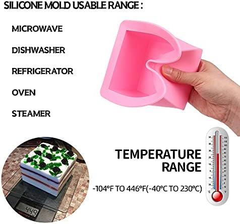 BAKER DEPOT 500ML Silicone Mold For Handmade Soap Mold Toast Mold Bread Mould, Set of 2