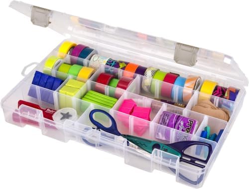ArtBin Large Solutions Box Clear Art & Craft Organizer with Dividers - Plastic Storage Case for Convenient and Versatile Storage - Ideal for Various Craft Supplies (Pack of 6)