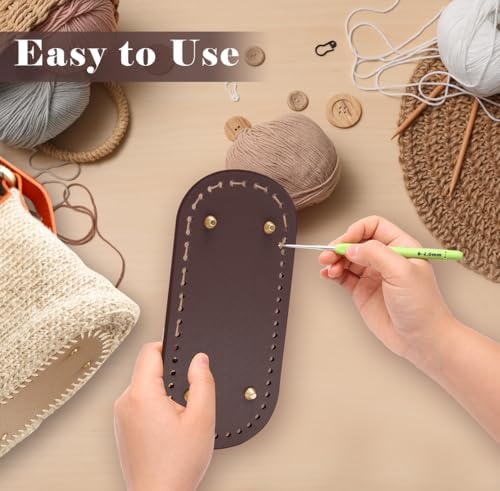 Coitak 4+8 PCS Bag Bases for Crochet with Purse Handles, 2 PCS Crochet Hook