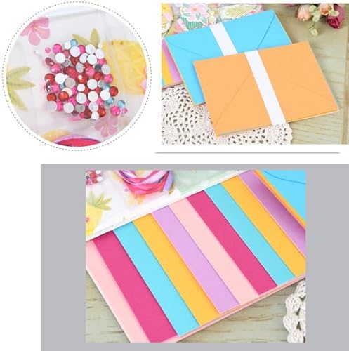 Huralona Greeting Card Making Supplier Envelope Kit Gift Anniversary Craft | Handmade DIY Card Kits 15 Cards 15 Envelopes and Dec Accessories for Birthday Thanksgiving Christmas Wedding Invitation