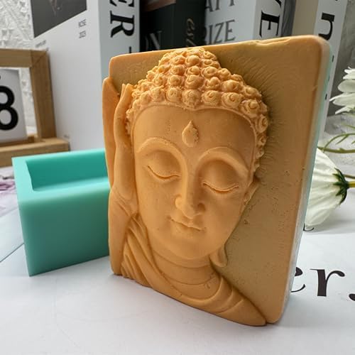 Buddha DIY Silicone Mold for Soap Candle Wax Making,Aroma Plaster Epoxy Resin Concrete Diffuser Decorations Mould
