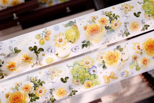 XiaoBaiJia Green Grape Vine,Pre-Cut TW Washi Paper Tape, Washi Stickers,2.36" x5.47 YD for Journal Stickers Journaling Planner Scrapbooking Junk Journal Stickers Craft Supplies