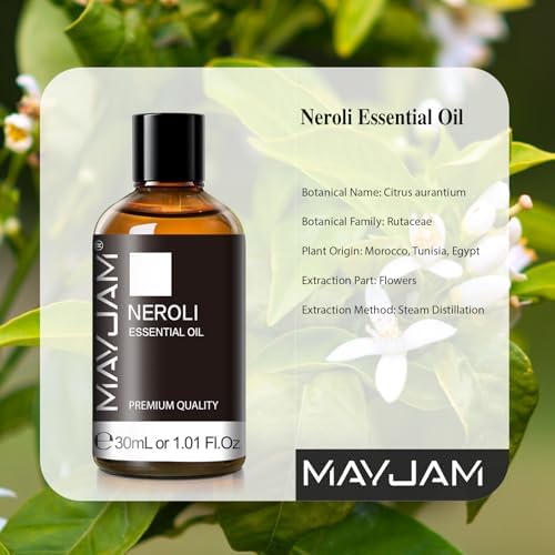 MAYJAM Neroli Essential Oil for Diffuser Soap Candle Making, 1.01fl.oz