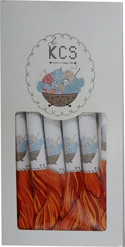KCS Big skeins of 25 Meters Size 25 Color Variegated Cross Stitch Stranded Threads,6 skeins,51