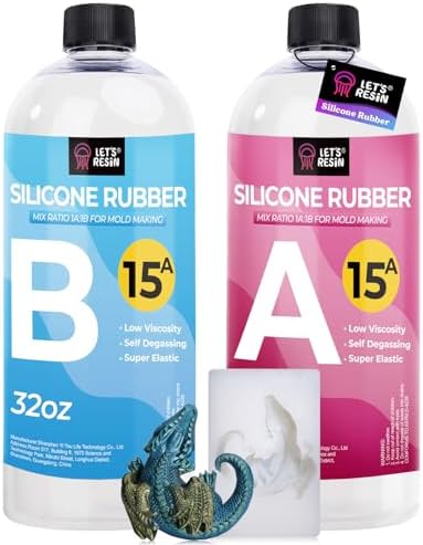 LET'S RESIN Silicone Mold Making Kit 64oz, Platinum Cured Silicone Rubber