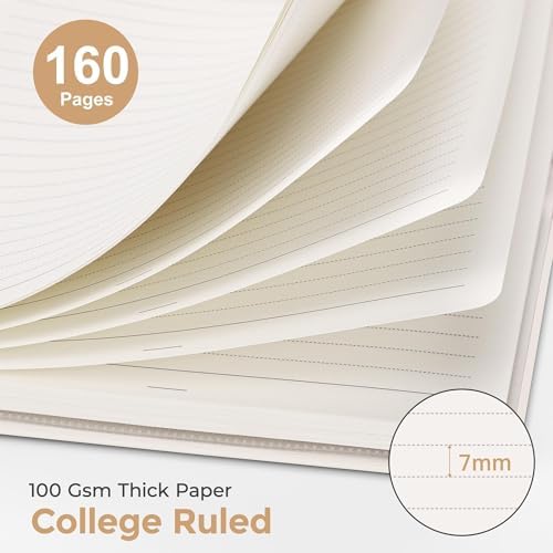 AHGXG Spiral Journal Notebook, 160 Lined Pages, A5 Size (5.7'' x 8.3'')