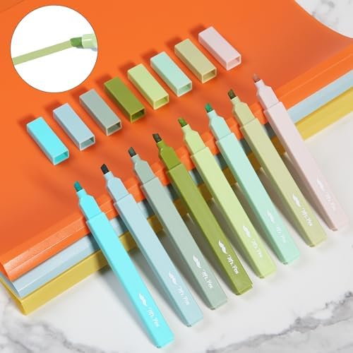 Mr. Pen- Aesthetic Highlighters No Bleed, 8 Pack, Assorted Colors | Chisel Tip, Cute Highlighters Assorted Colors for Journaling, Highlighting, Underlining, Fast Dry, Back to School Supplies
