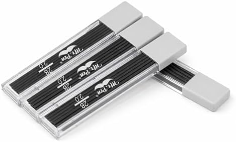 Mr. Pen- 2.0 mm Lead Refills, 48 Pack (12 per Tube), Black, 90 mm Length