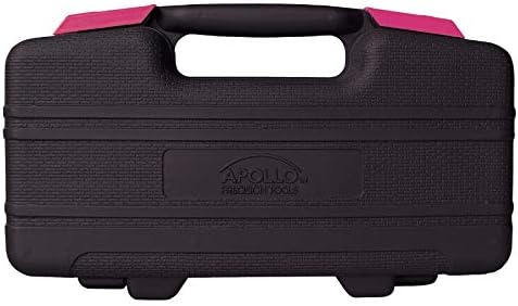 Apollo Tools Original 39 Piece General Household Tool Set in Toolbox Storage Case with Essential Hand Tools for Everyday Home Repairs, DIY and Crafts - Pink Ribbon - DT9706P