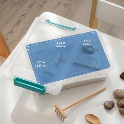 IRIS USA Storage Bins with Lids |Made in USA| 2 Qt - (6-Pack) - Clear