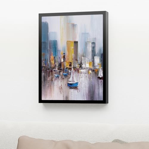 Venusmiles Canvas Frame 9x12 Frame for Canvas Painting Floating for 1" Deep, Floater for Canvas Artist Panel Oil Painting Wall Art Décor, Vertical or Horizontal Picture Wall Decor, Black