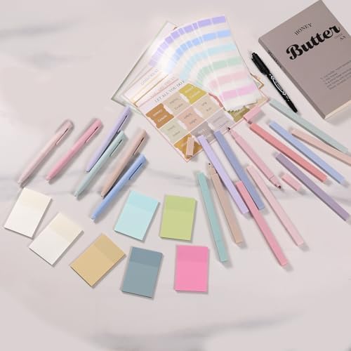 XKDOUS 44 Pcs Bible Study Supplies Journaling Kit, Bible Highlighters, Pale