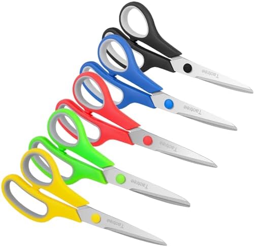 Scissors for Office, Taotree 8"Scissors All Purpose Bulk Set of 5-Pack
