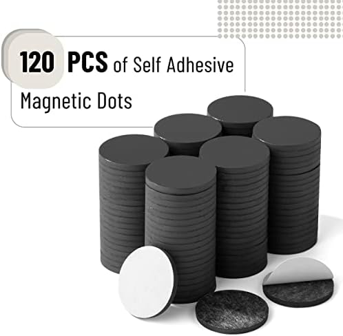 Mr. Pen- Self Adhesive Magnet Dots, 120 pcs, Flexible and Extra Thin