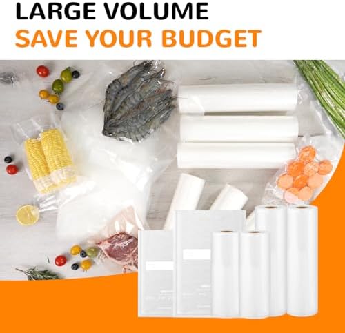 Food saver vacuum sealer bags rolls, Multiple Sizes, Box Storage,Less Waste