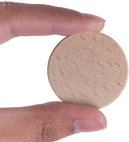 Super Z Outlet Round Unfinished 1.5" Wood Cutout Circles Chips for Arts & Crafts Projects, Board Game Pieces, Ornaments (100 Count)