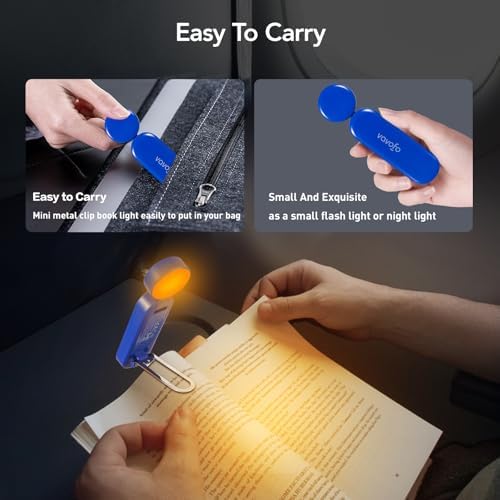 VAVOFO USB Rechargeable Book Light, Bookmark Clip on LED Reading Light