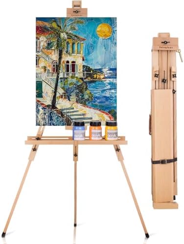 Falling in Art Plein Air Tripod Field Painting Easel, Holds up to 31''