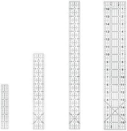 Sewing Rulers Quilting Ruler,Acrylic Quilting Templates,Sewing Tools Accessories Supplies for Patchwork Precision Fabric Cutting 4pcs(1x6,3x17,1.5x17,1.5x10inch)