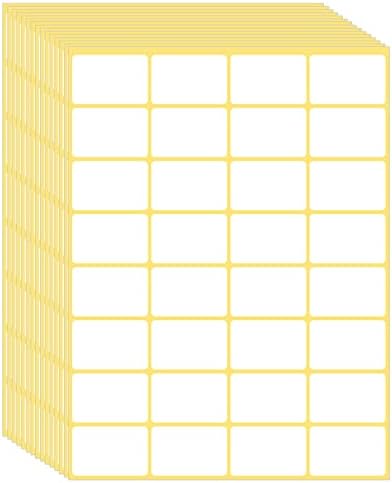 480 Pcs White Blank Labels Self Adhesive Library Book Spine Labels 1" x 1.5" Mailing Address Label Stickers Small Barcode Labels for Laser/Ink Jet Printers