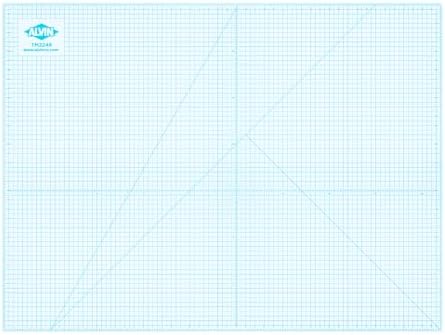 ALVIN TM Translucent Cutting Mat 36 x 48 inch | 3mm Layer with Grid on 1 Side | Light Box Compatible - Model TM2248