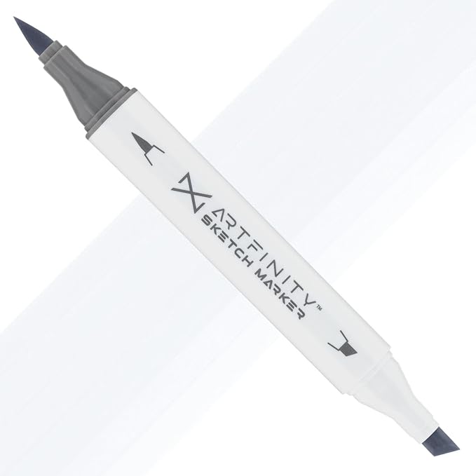 Artfinity Sketch Markers - Cool Gray 0 CG0, Vibrant, Professional, Dye-Based Alcohol Markers for Artists, Drawing, Travel, & More