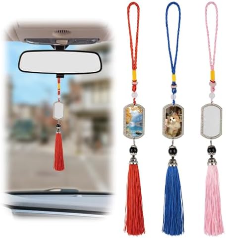 3 Pack Sublimation Keychain Blanks with Tassel Double Sided Blank