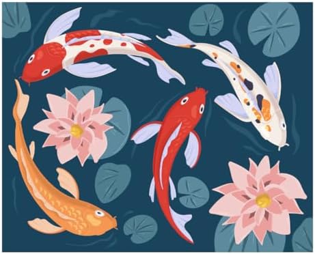 Pink Picasso Paint by Number Kit, All Ages, 8x10, Don't Be Koi | Mid Century Modern Collection, Acrylic Paints and Brushes included, Pre-printed high quality canvas, DIY art kit, Gift-ready