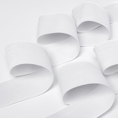 Airisoer Elastic Bands for Sewing 1.5 Inch x 12 Yards, White