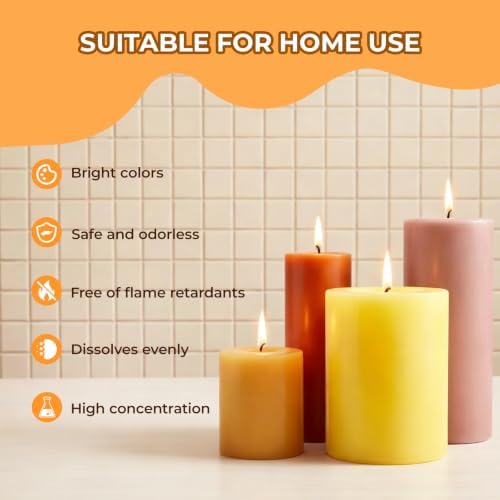 YRYM HT Candle Dye, 16 Vibrant Colors Liquid Oil-Based Dye for Candle Wax