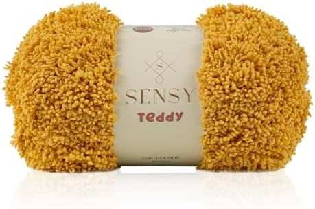 S Sensy Teddy - Micro Polyester Amigurumi #5 Bulky Yarn, Mustard, 109 Yards