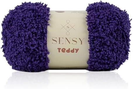 S Sensy Teddy- Micro Polyester Amigurumi #5 Bulky Yarn Purple 109 Yards 4oz