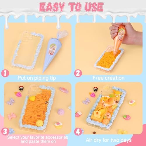 Cream Glue, 3PCS Light Purple Whipped Cream Glue Kit (Each 100g)