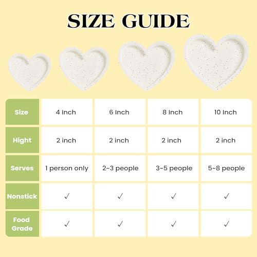 10 Inch Heart Shaped Silicone Cake Pans, Cream, Set of 3