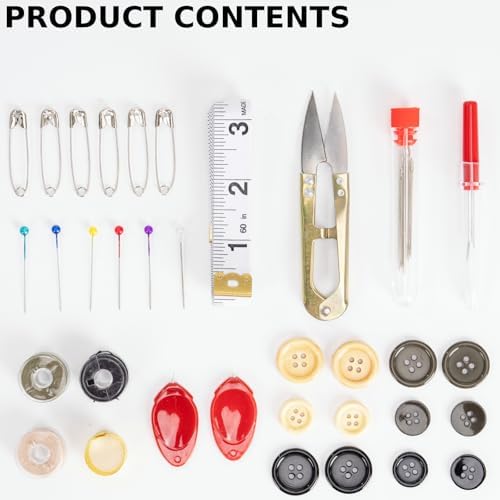 Military Survival Sewing Kit Portable Sewing Kit with Buttons for Men/Women