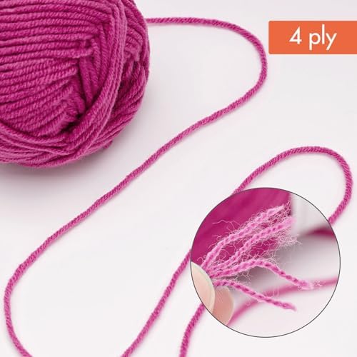 NICEEC 300g Soft Assorted Colors Yarn 100% Acrylic 870yds -Series 17