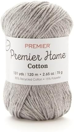 Premier Home Cotton Yarn 2-Pack Bundle with Bella's Crafts Stitch Markers (Pewter)
