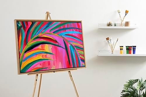 Kate and Laurel Sylvie Blank Framed Canvas Wall Art, 23x33 Natural, Modern Empty Canvas for Paint-Your-Own Art, Premium Canvas Already Framed