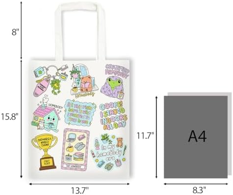 Canvas Tote Bag Gifts for Women Music Dance Sewing Lovers, Double-Sided Print Bags