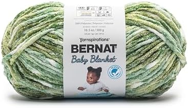 Bernat Baby Blanket Yarn for Crocheting Soft, Leafy Greens