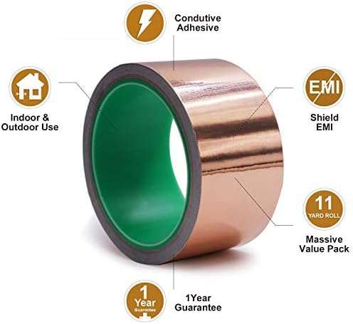 LOVIMAG Copper Tape (2inch X 33 FT) HVAC Foil Anti Tarnish Strips
