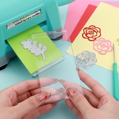 1 Pair Mini Cutting Pads for Die Cutting Machine, 5.5"x2.6" Clear Polycarbonate Plastic Mini Cutting Plates Compatiable with Sizzi* Sidekic*, Die Cutting and Embossing Sandwich Plates for Crafting