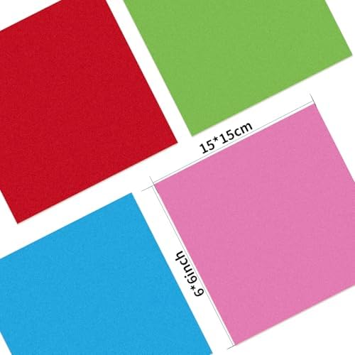 100 Sheets Square Origami Paper, 20 Colors 6" Craft Paper Sheets, Double Sided Colored Origami Paper for Beginners, Crafts (100)