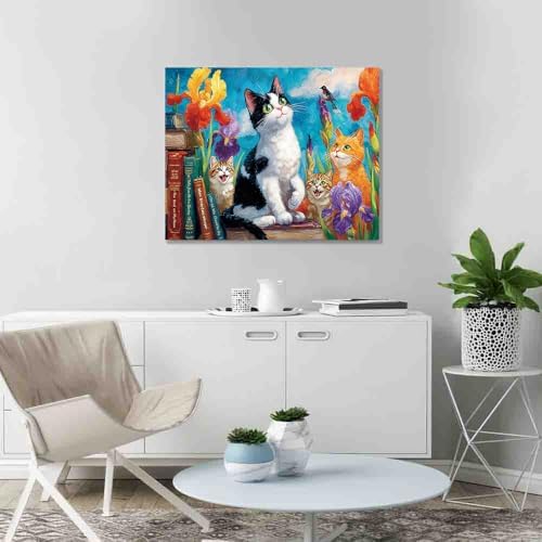 DYAIANGMU Cat Paint by Numbers Kit for Adults Beginners 19.6X15.7inch