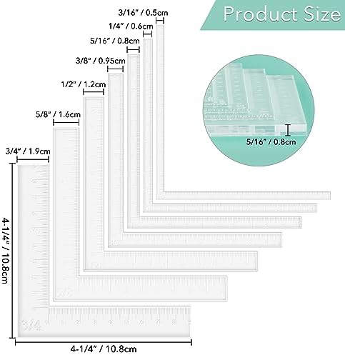 9 Pieces Creative Positioning Pieces Card Corners Helpers with Bone Folder Tool Stamping Corners Paper Craft Supplies Scrapbooking Tools for Paper Craft Card Making and Scrapbooking Crafting Tool