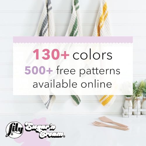 ILY Sugar'N Cream Cones Mistletoe Yarn - (Pack of 1) 400g/14oz - Cotton - 4 Medium - Knitting, Crocheting & Crafts