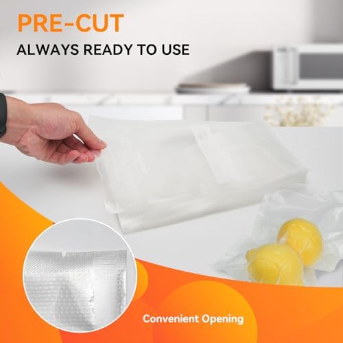 Wevac Vacuum Sealer Bags 6"x10", 200 Pint Bags, Fits Food Saver Sealers