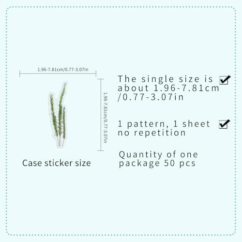50PCS Wildflower Floral Vinyl Stickers