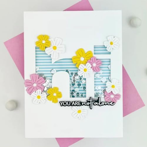 Scrapbooking Die-Cuts, Layer Frame Net Set Metal Cutting Dies for Card Making, Paper Craft Template, Background Embossing Stencils, DIY Album Décor (Flower Set A-6x9.8cm)