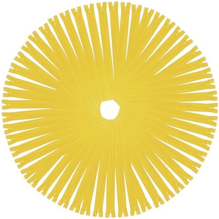 Mandala Crafts 85 Mustard Yellow Assorted Lengths Nylon Zippers for Sewing